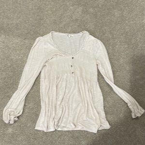 Cream babydoll shirt size large